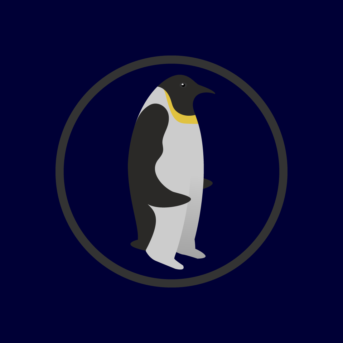 Penguin logo design template vector illustration, Bird logo design preview image.