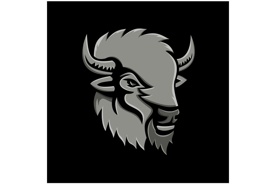 American Bison Head Metallic Icon cover image.