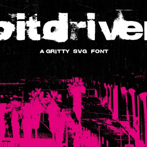 Bitdriver - OpenType SVG Font cover image.
