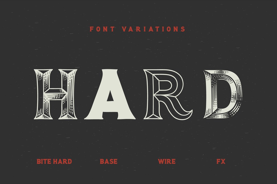 Bite Hard font preview image.