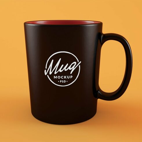 Black Coffee Mug Mockup cover image.