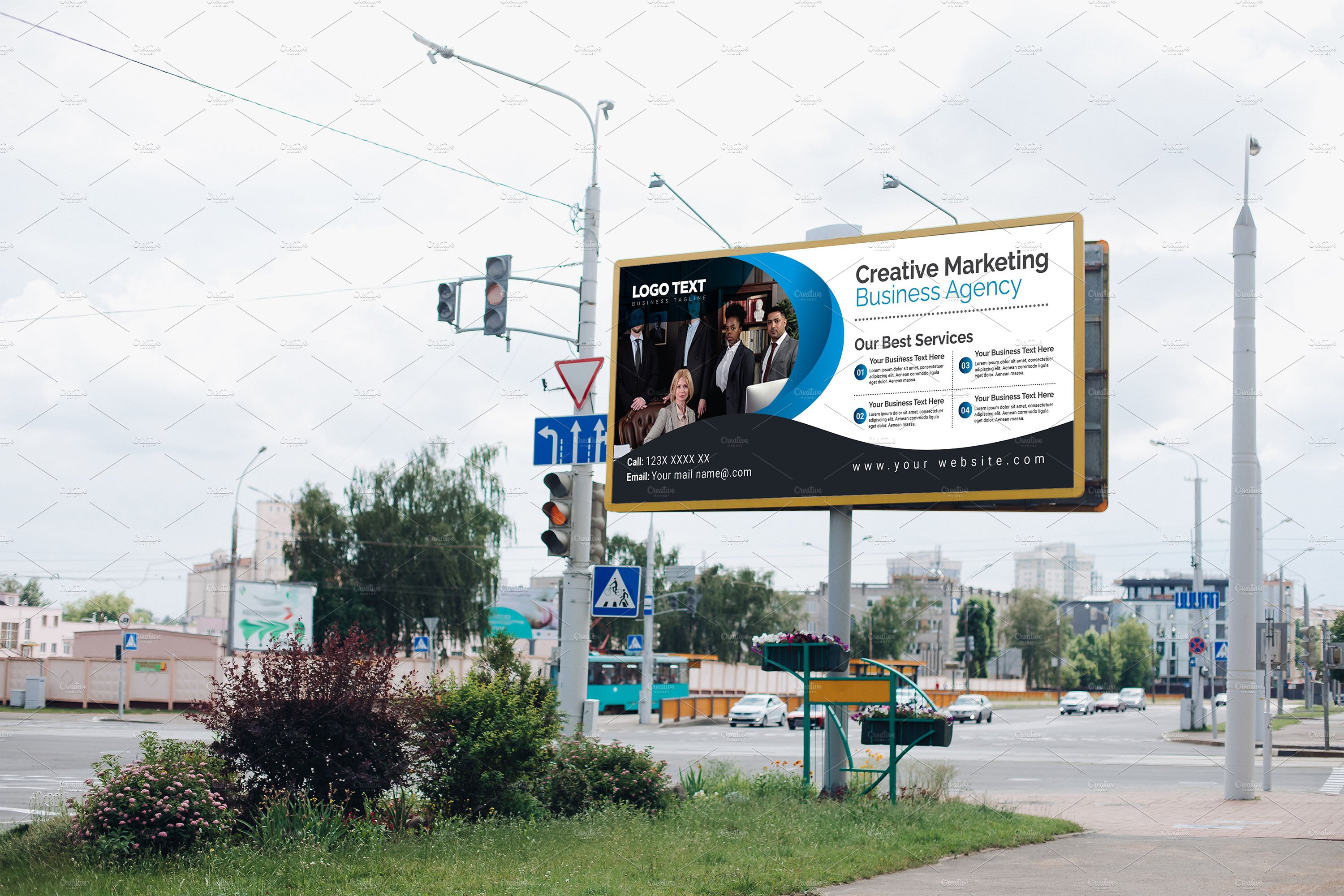 Modern Business Billboard Design preview image.