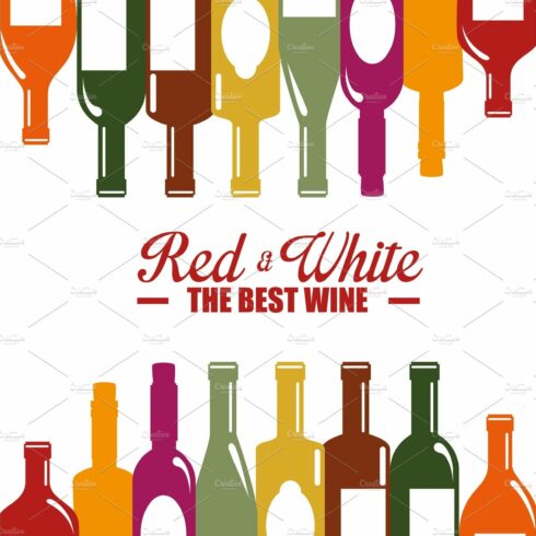 set red wine bottles cover image.