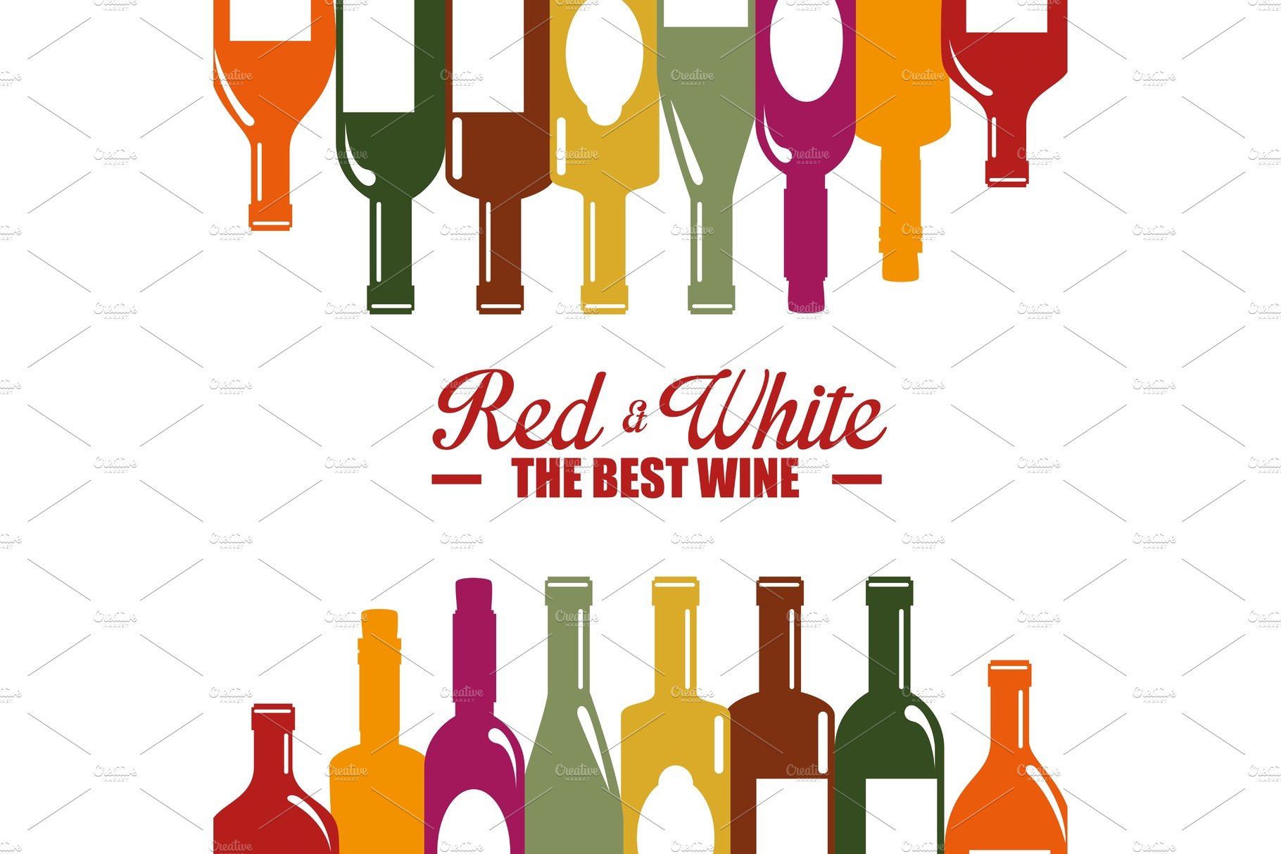 set red wine bottles cover image.