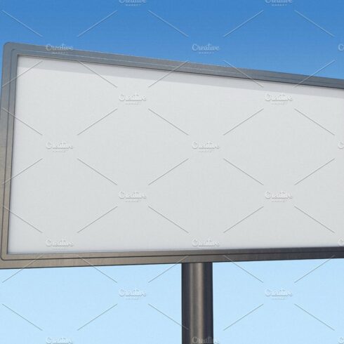 Blank white billboard cover image.