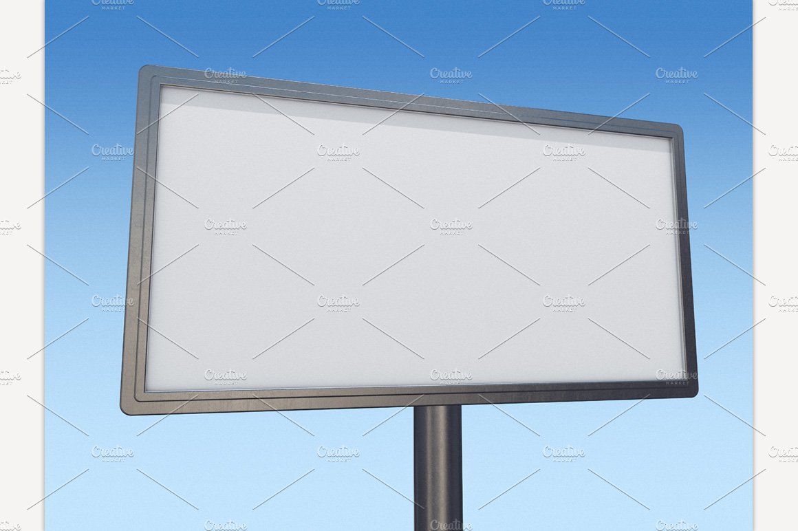 Blank white billboard cover image.