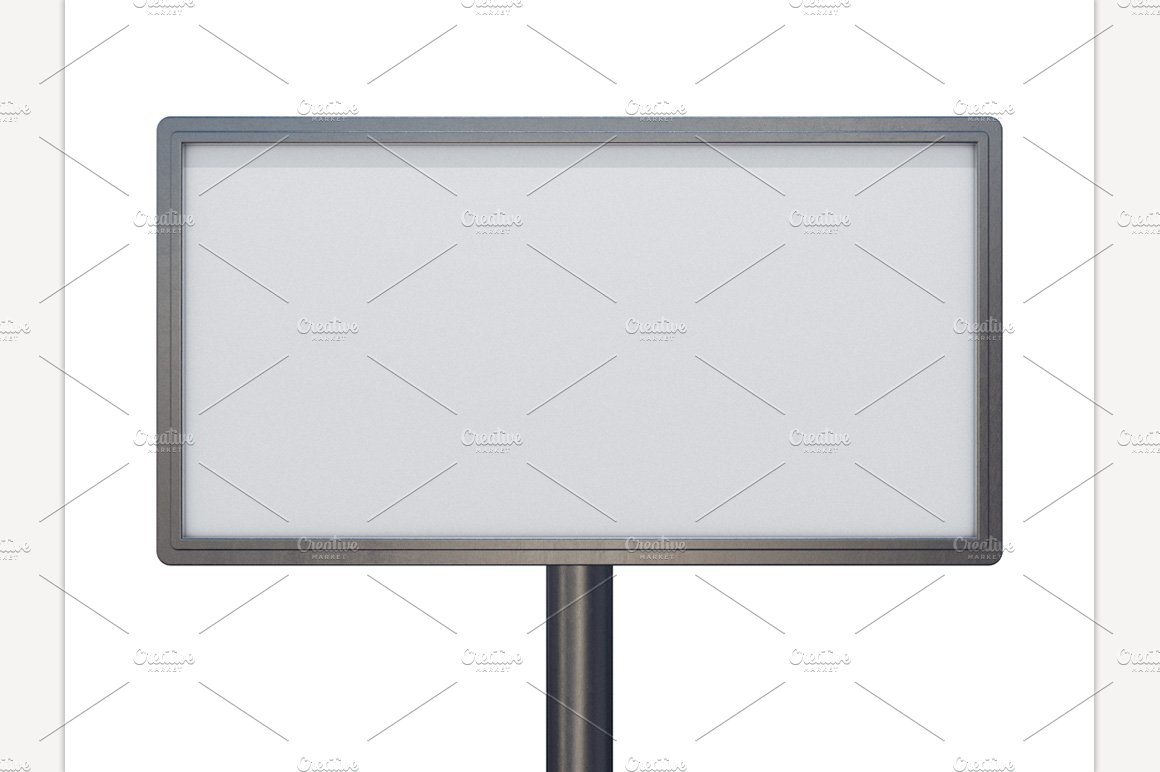 Blank white billboard cover image.