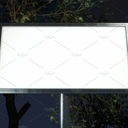 Blank white billboard layout. cover image.