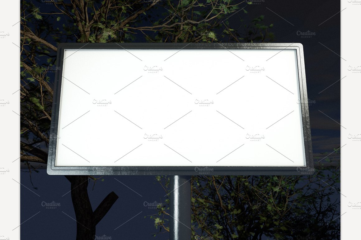 Blank white billboard layout. cover image.