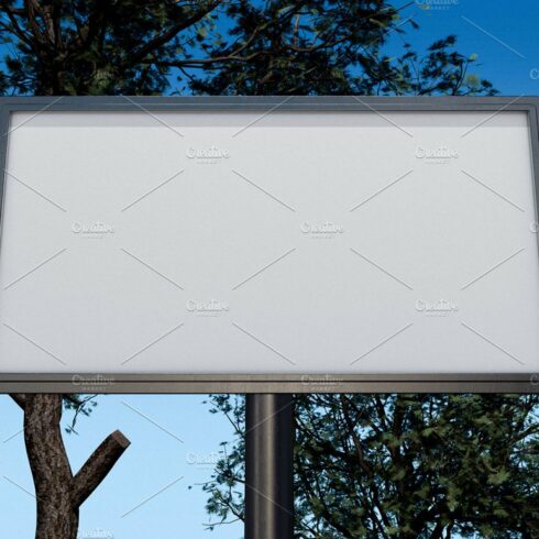 Blank white billboard layout. cover image.