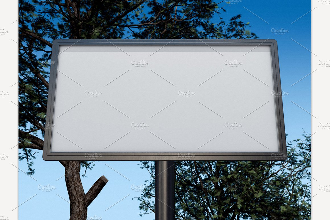 Blank white billboard layout. cover image.