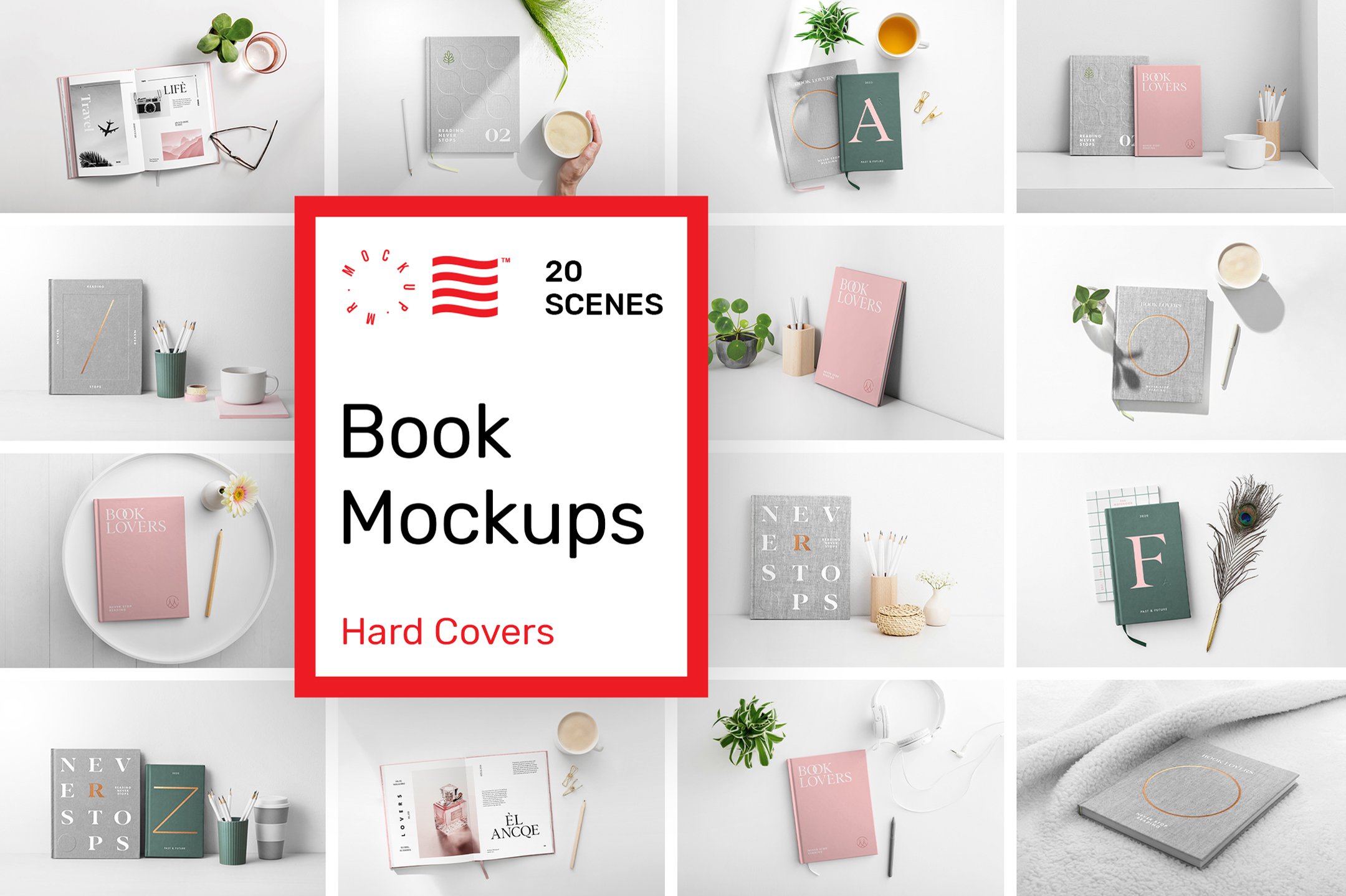 Book Cover Mockups - Hardcover Book cover image.