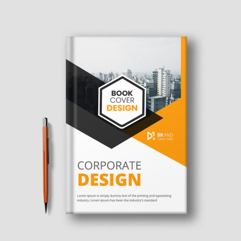 Modern corporate business book cover design cover image.