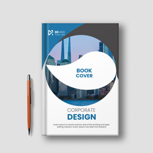 Business book cover corporate flyer design template cover image.