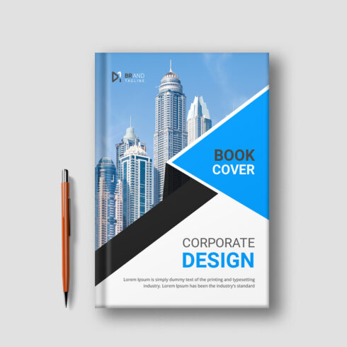 Modern company annual report business template cover image.