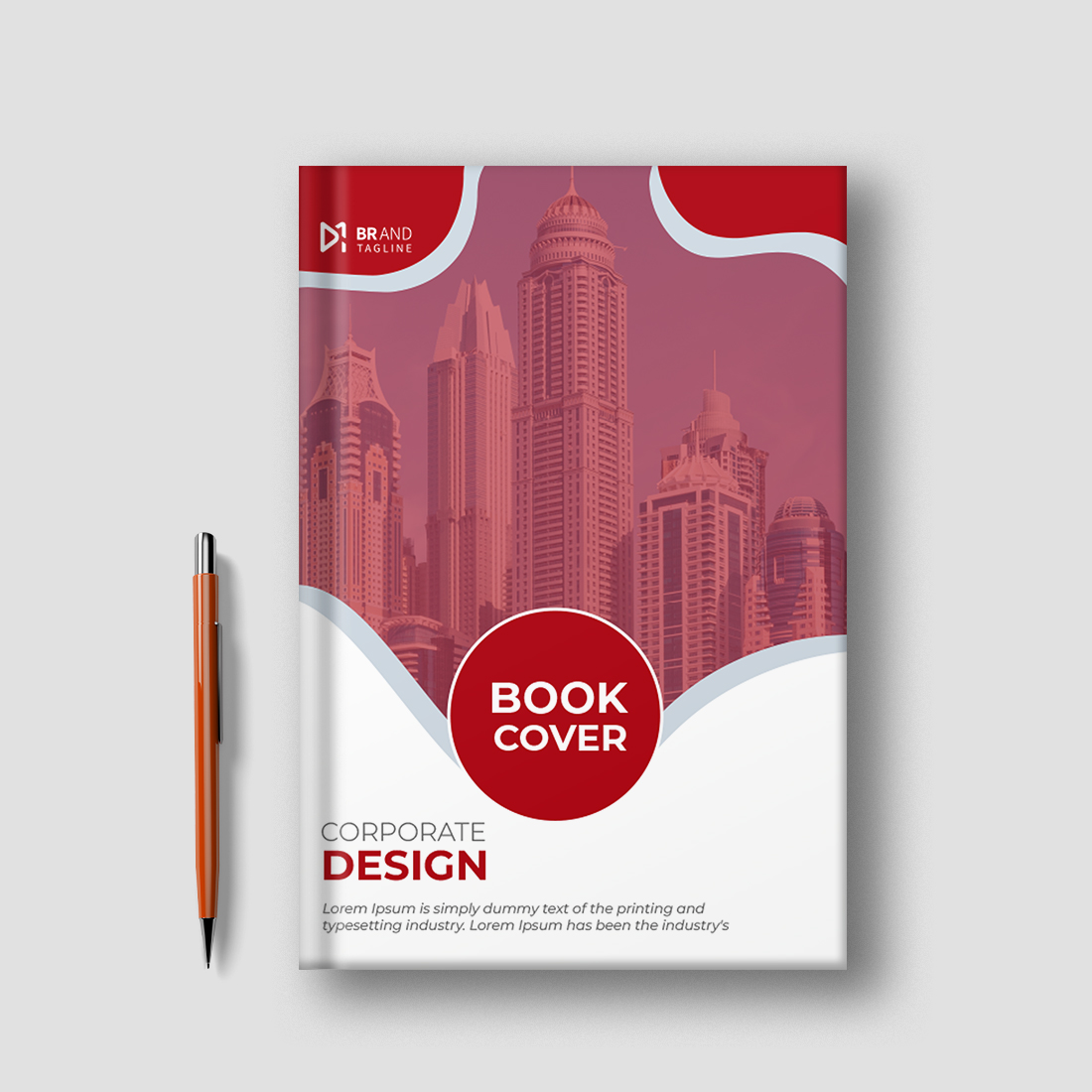 Corporate Book Cover Template cover image.