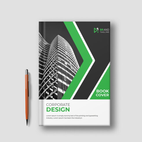 Corporate modern business book cover design template cover image.