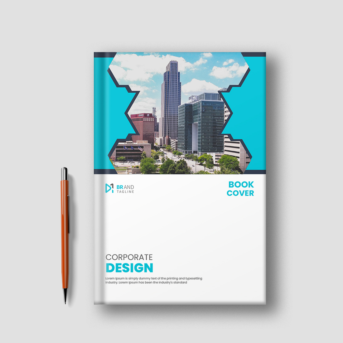 Corporate Book Cover Template cover image.