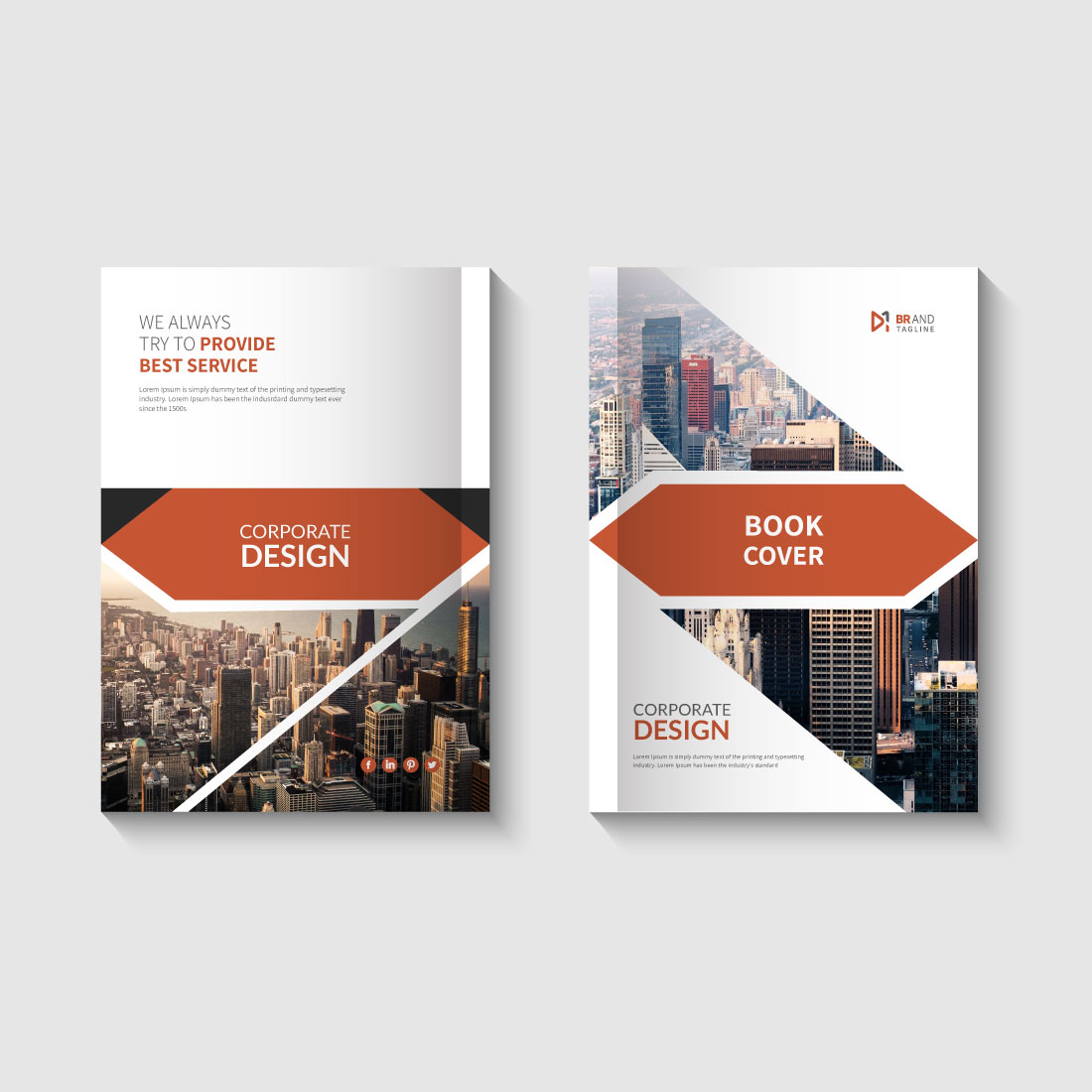 Business Book Cover Design Template preview image.