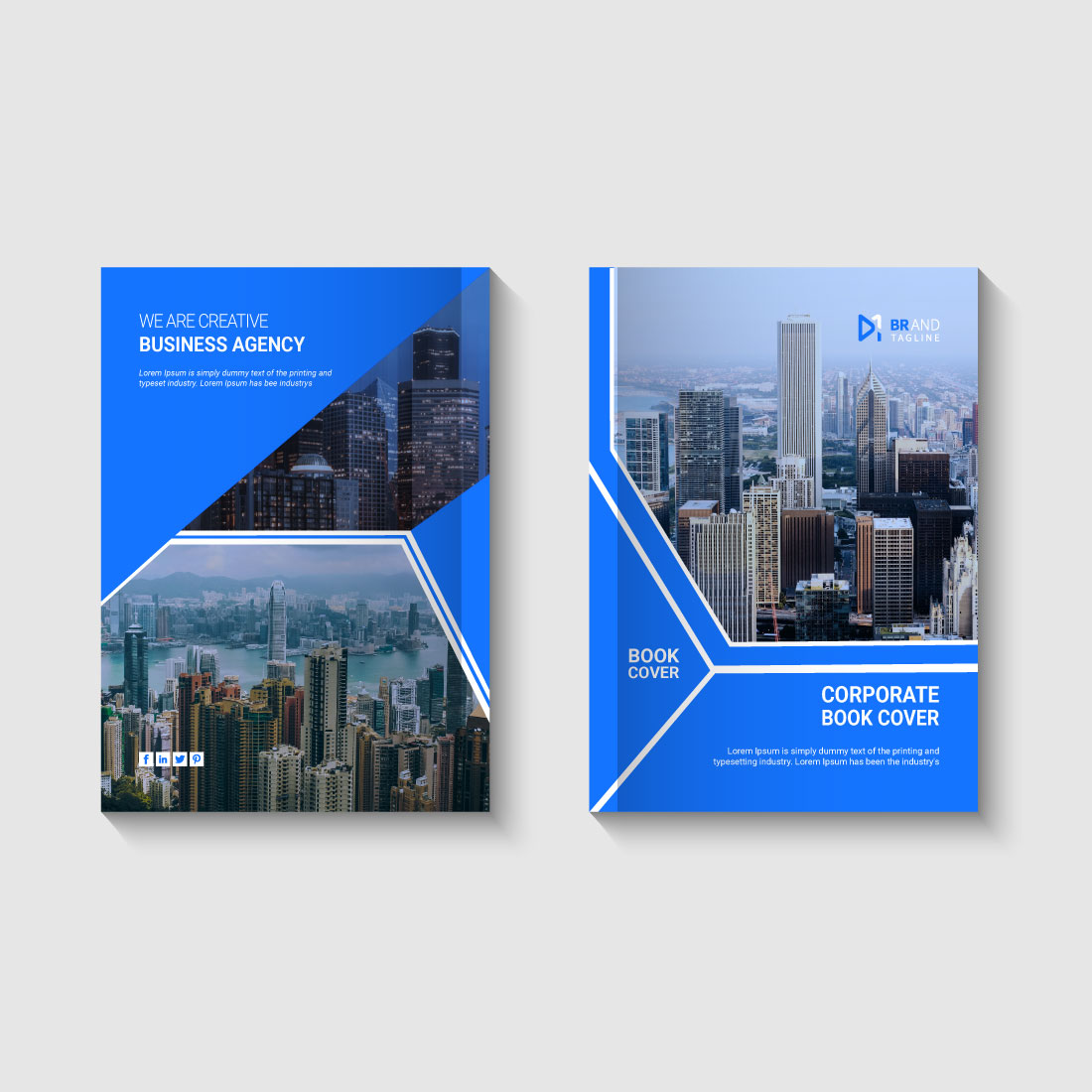 Corporate Book Cover Template preview image.