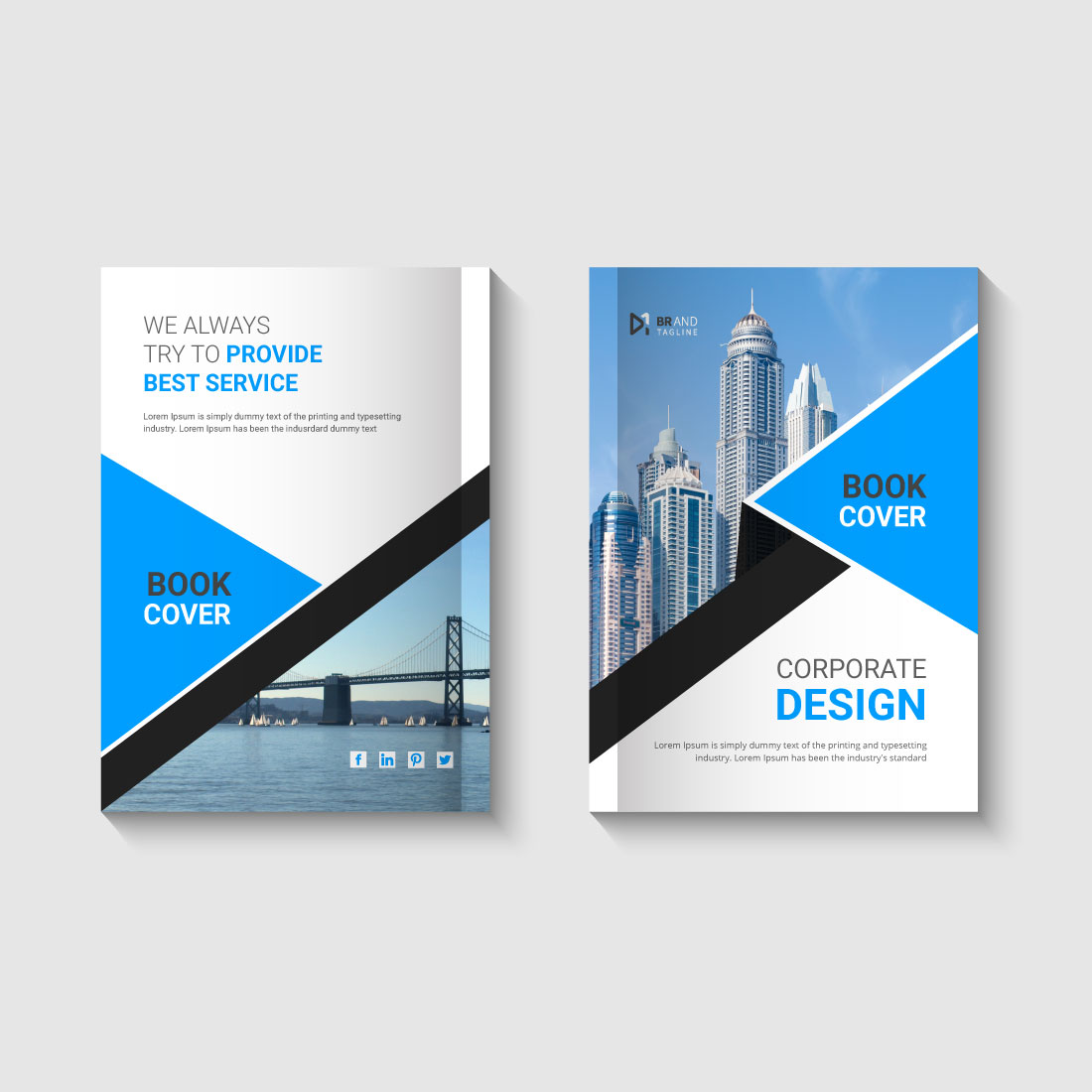 Modern company annual report business template preview image.