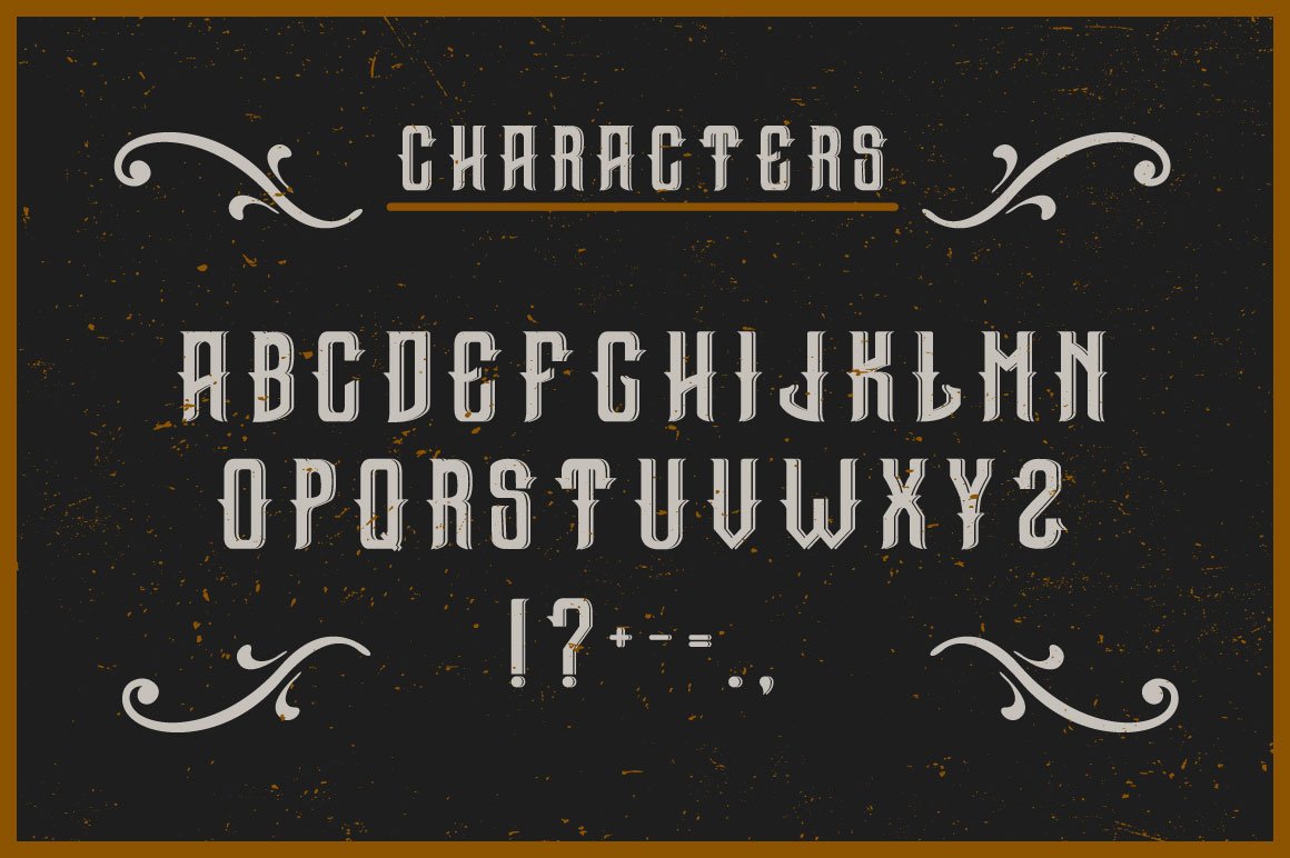 Gin label font preview image.