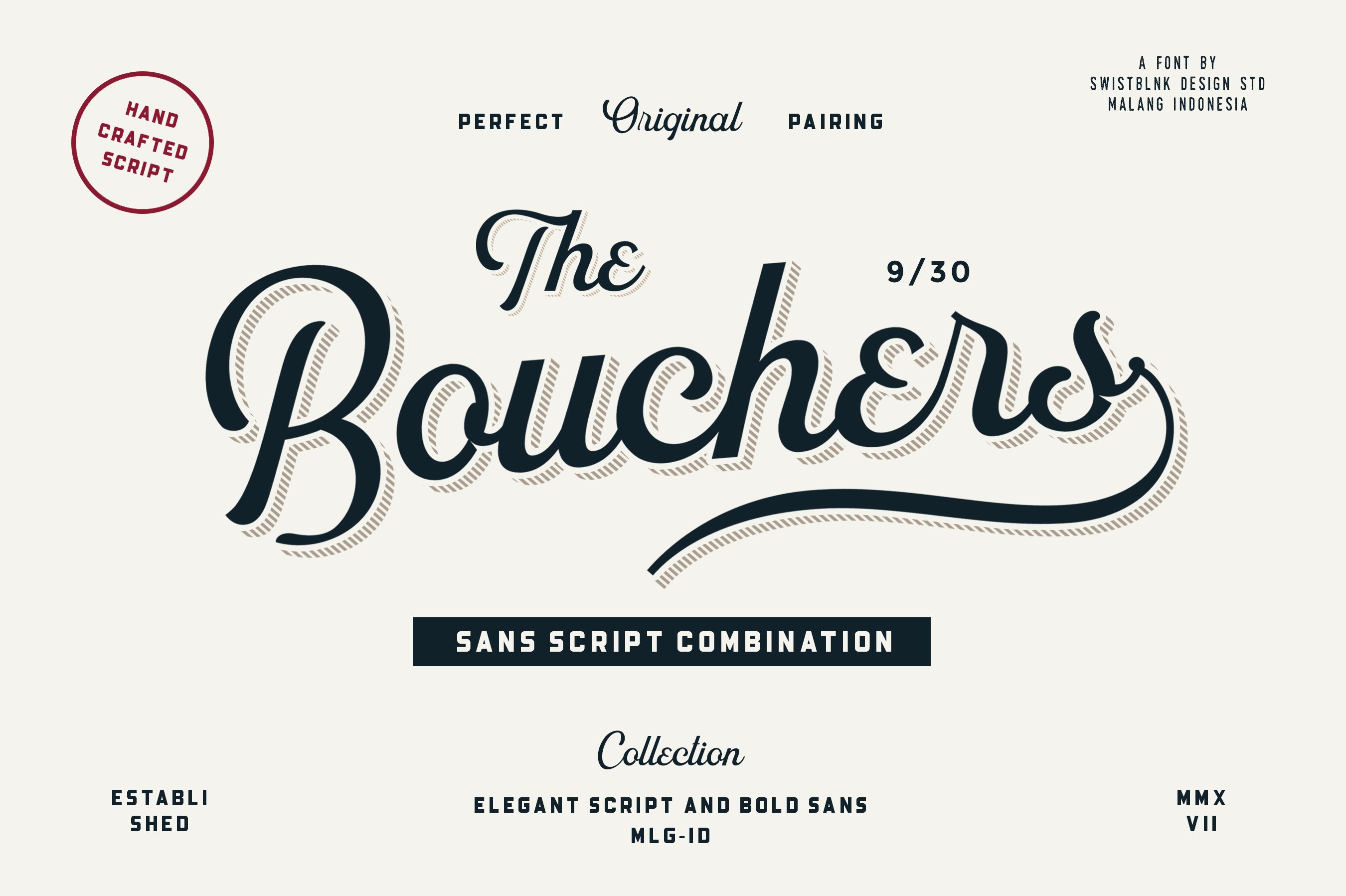 Bouchers Layered | Font Bundle preview image.