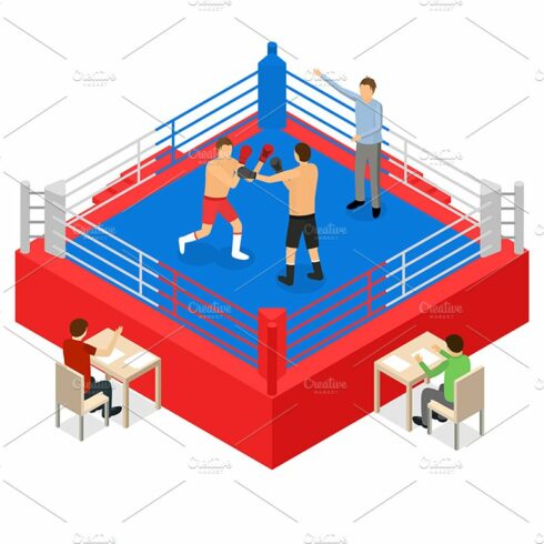 Boxing Ring for Fight Concept 3d cover image.