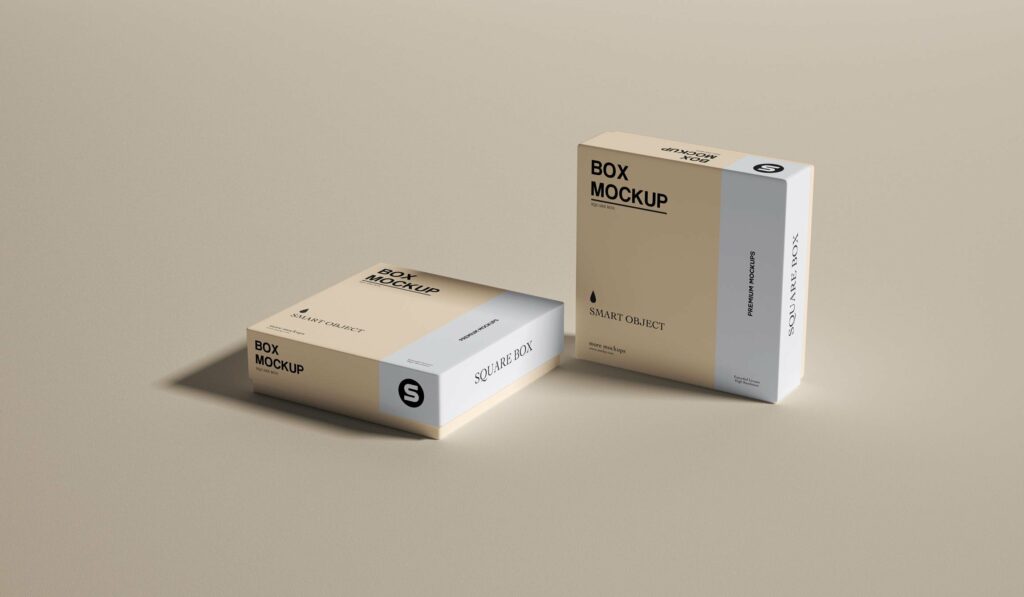 Square Box Mockup Set Masterbundles