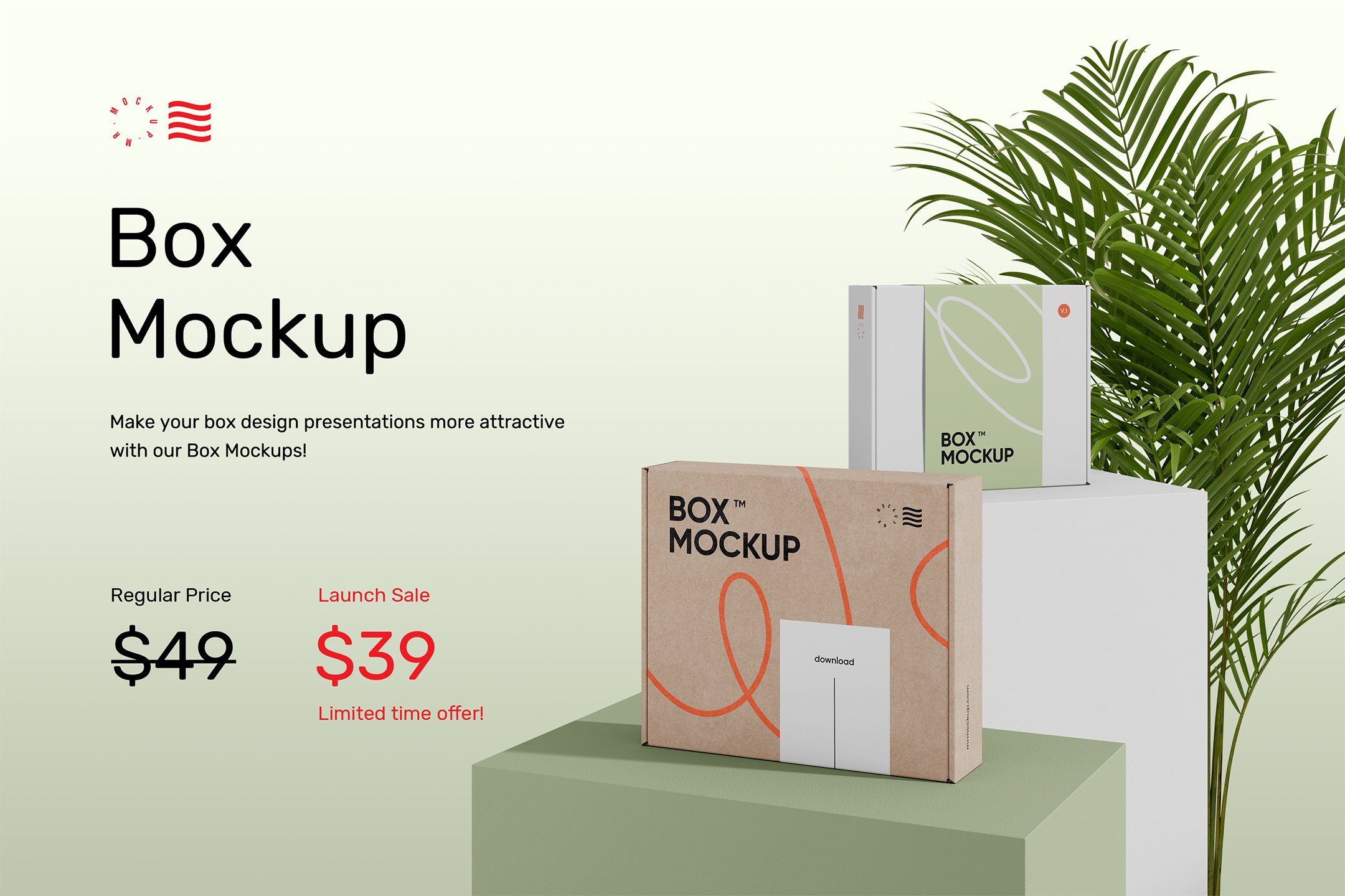 Box Mockup Bundle - Mailing Box preview image.