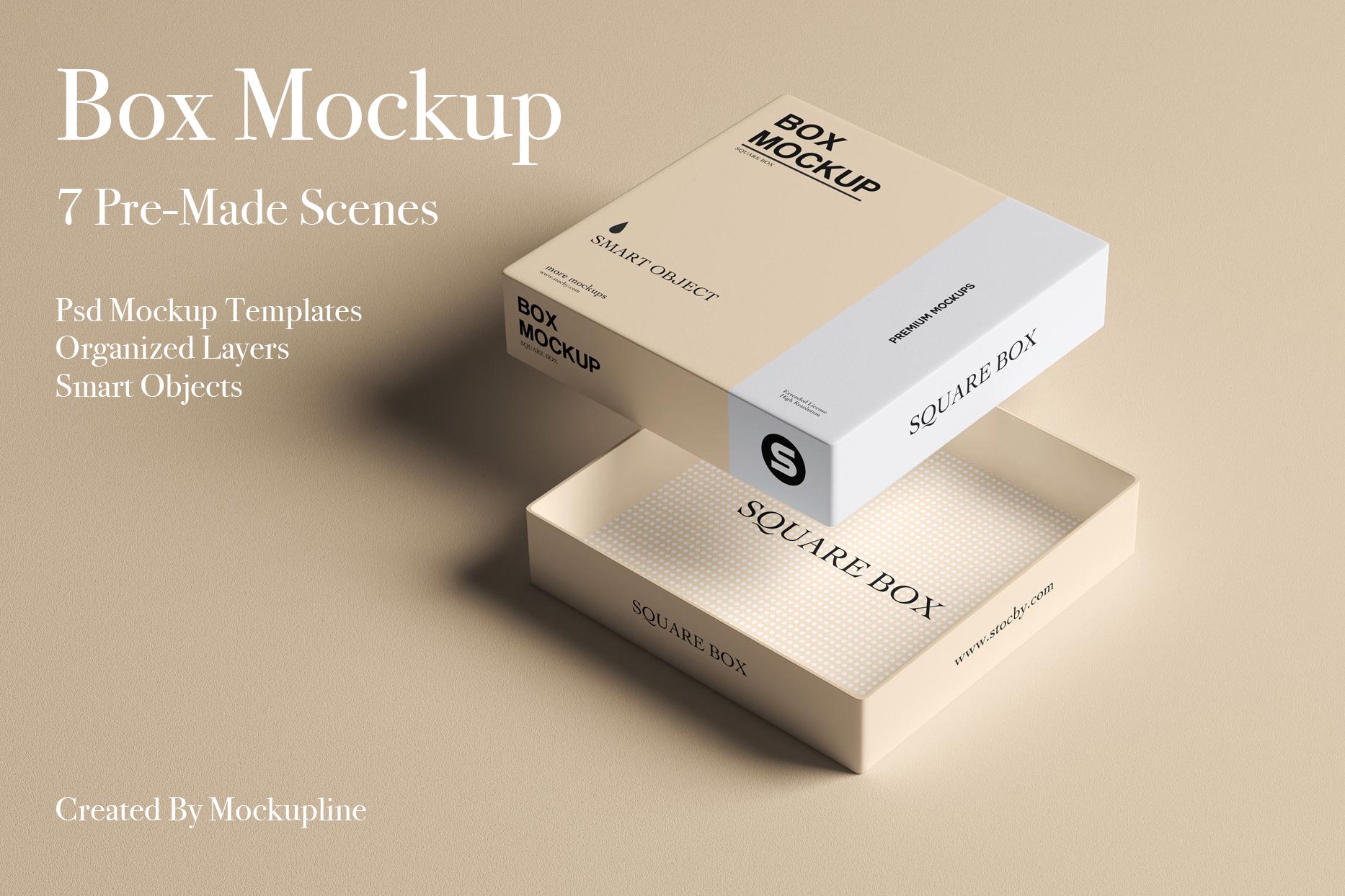 Square Box Mockup Set cover image.