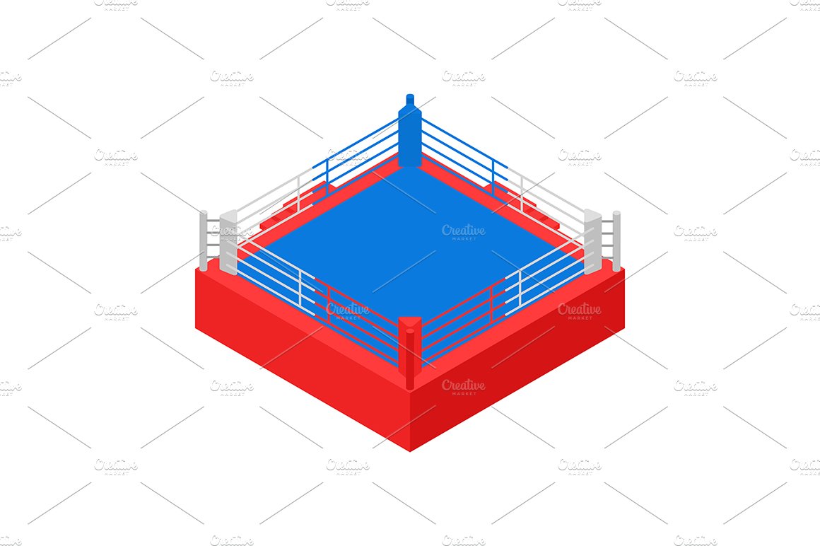 Boxing Ring for Fight Concept 3d preview image.