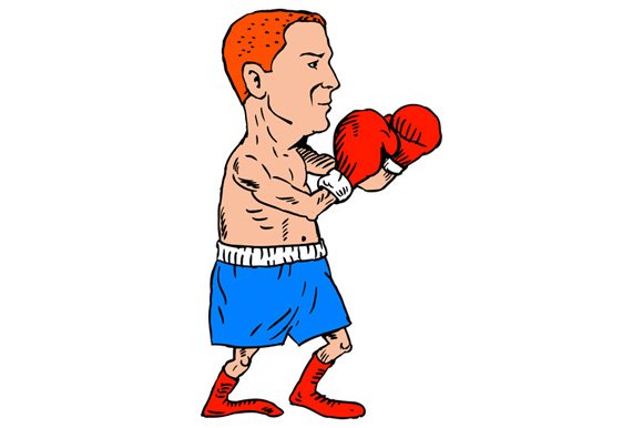 Boxer Fighting Stance Cartoon cover image.