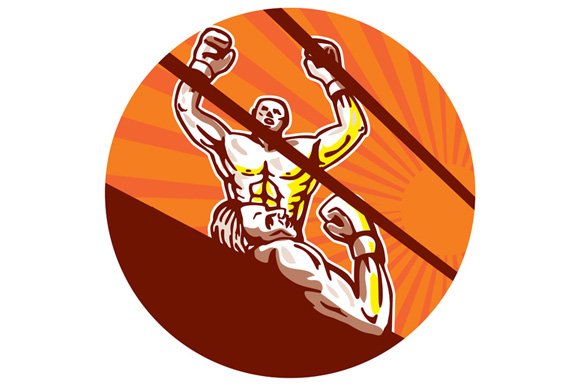 Amateur Boxer Winning Circle Cartoon cover image.
