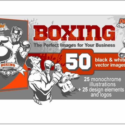 Boxing Vector Clipart cover image.