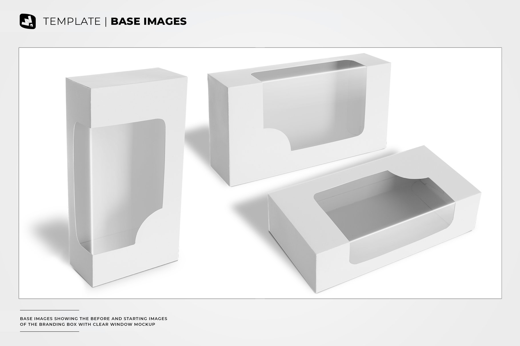 branding box with clear window mockup preview 9 798