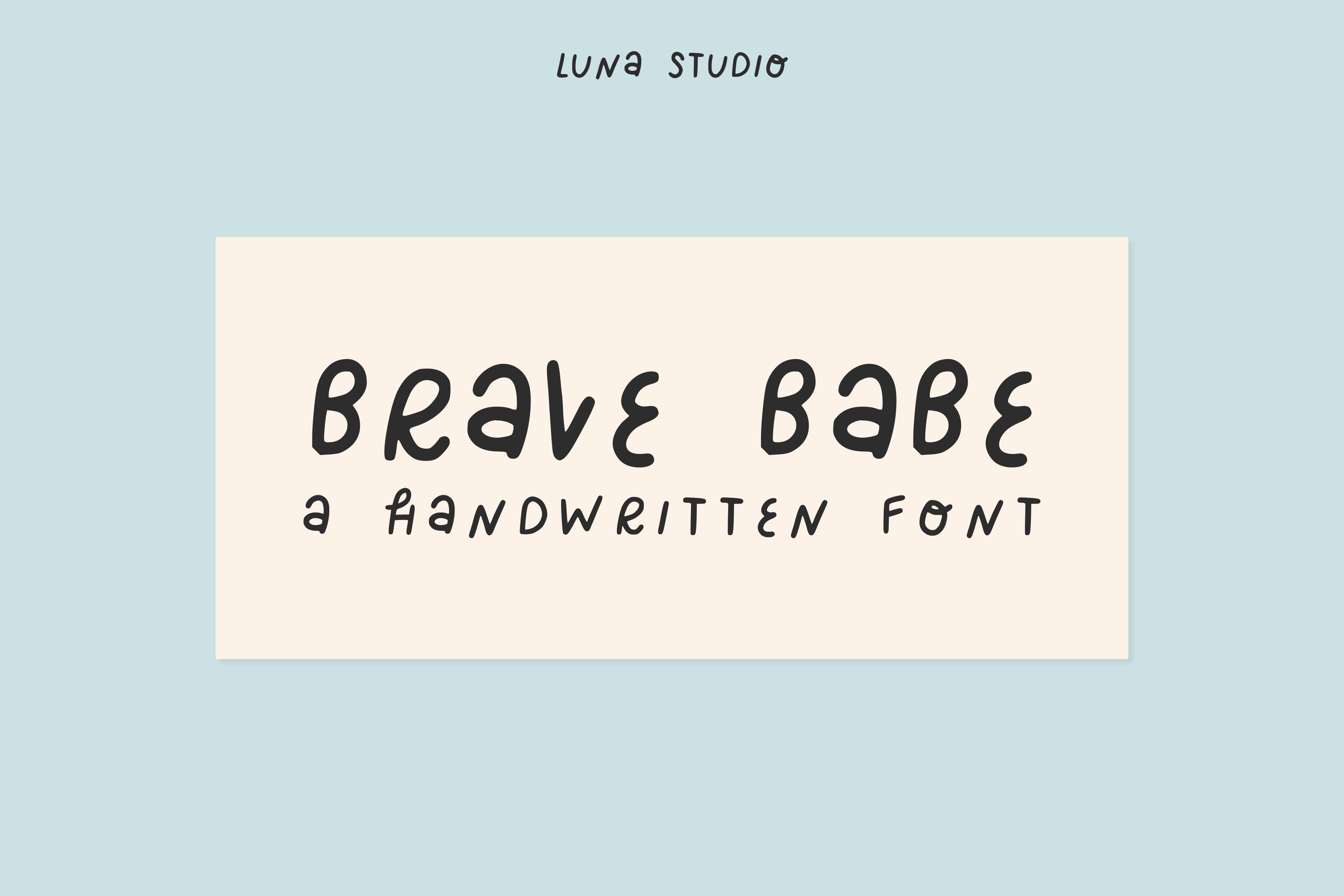 brave babe handwritten cute font 743