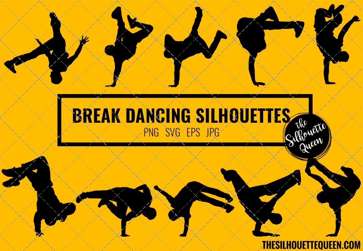 breakdancing silhouette