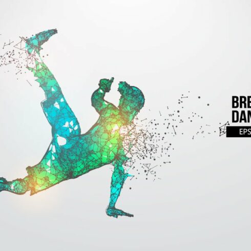 Silhouettes of a breake dancer man cover image.