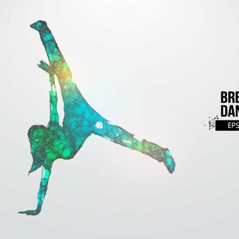 Silhouettes of a breake dancer woman cover image.