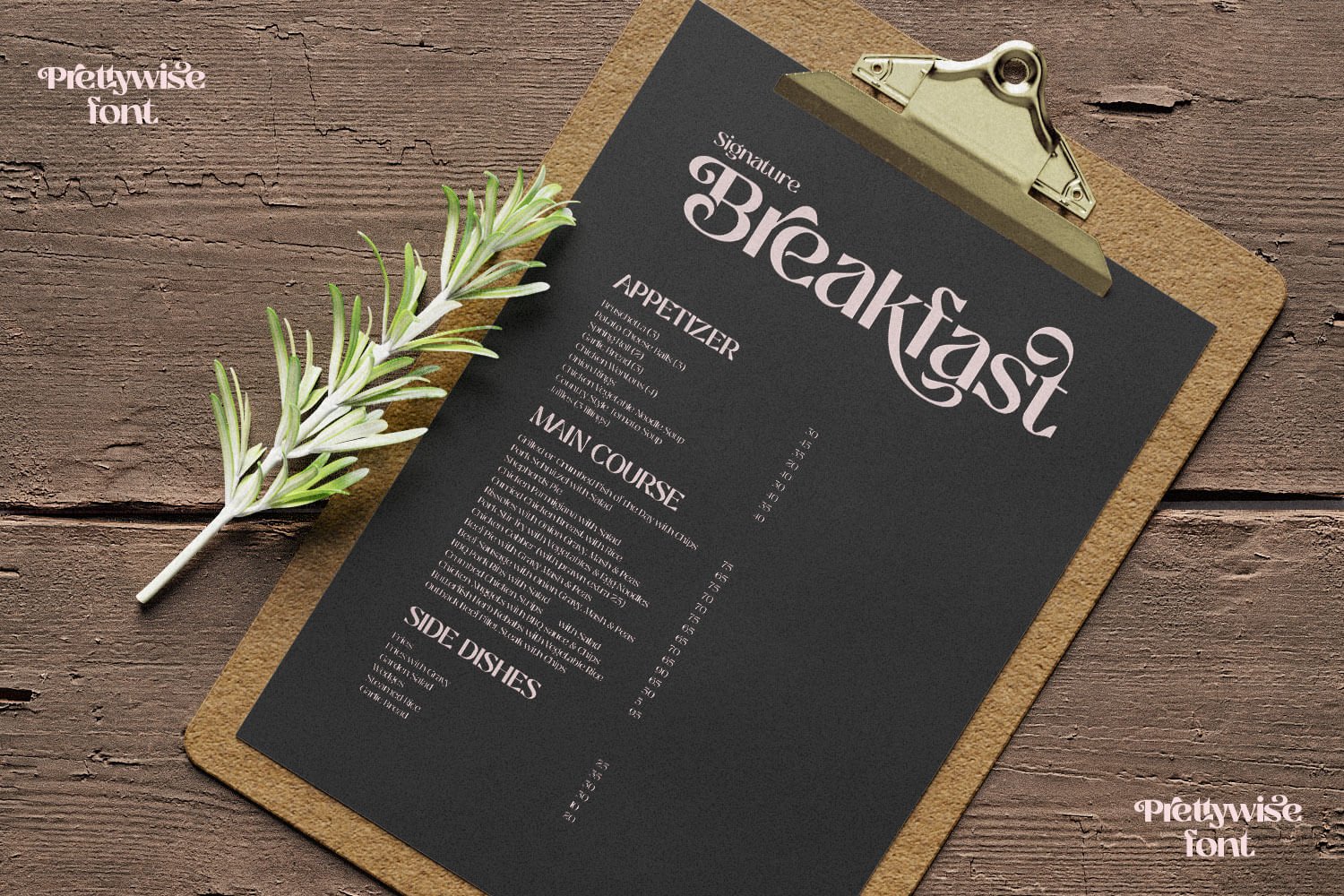 breakfast menu 360
