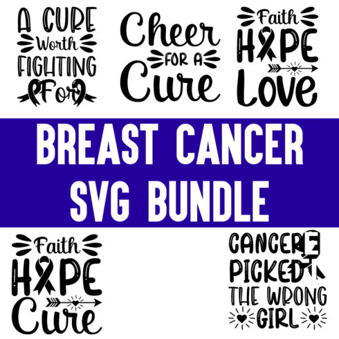 Breast Cancer svg Bundle cover image.