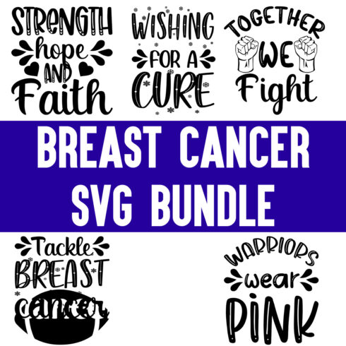 Breast Cancer svg Bundle cover image.