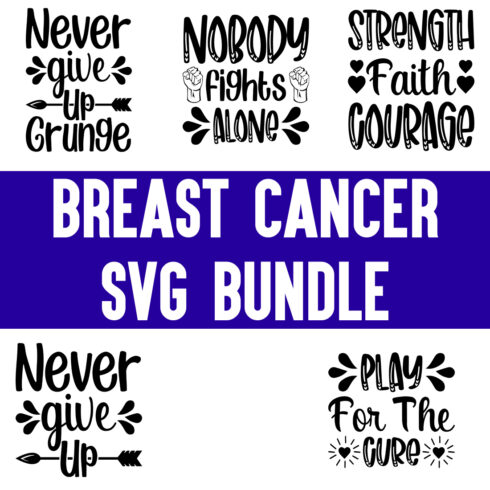 Breast Cancer svg Bundle cover image.