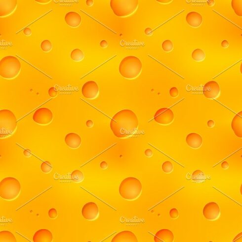 Yellow cheese seamless pattern cover image.