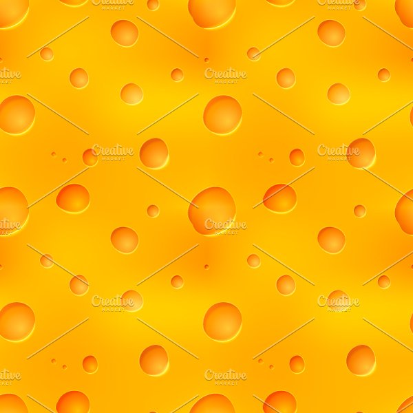 Yellow cheese seamless pattern cover image.