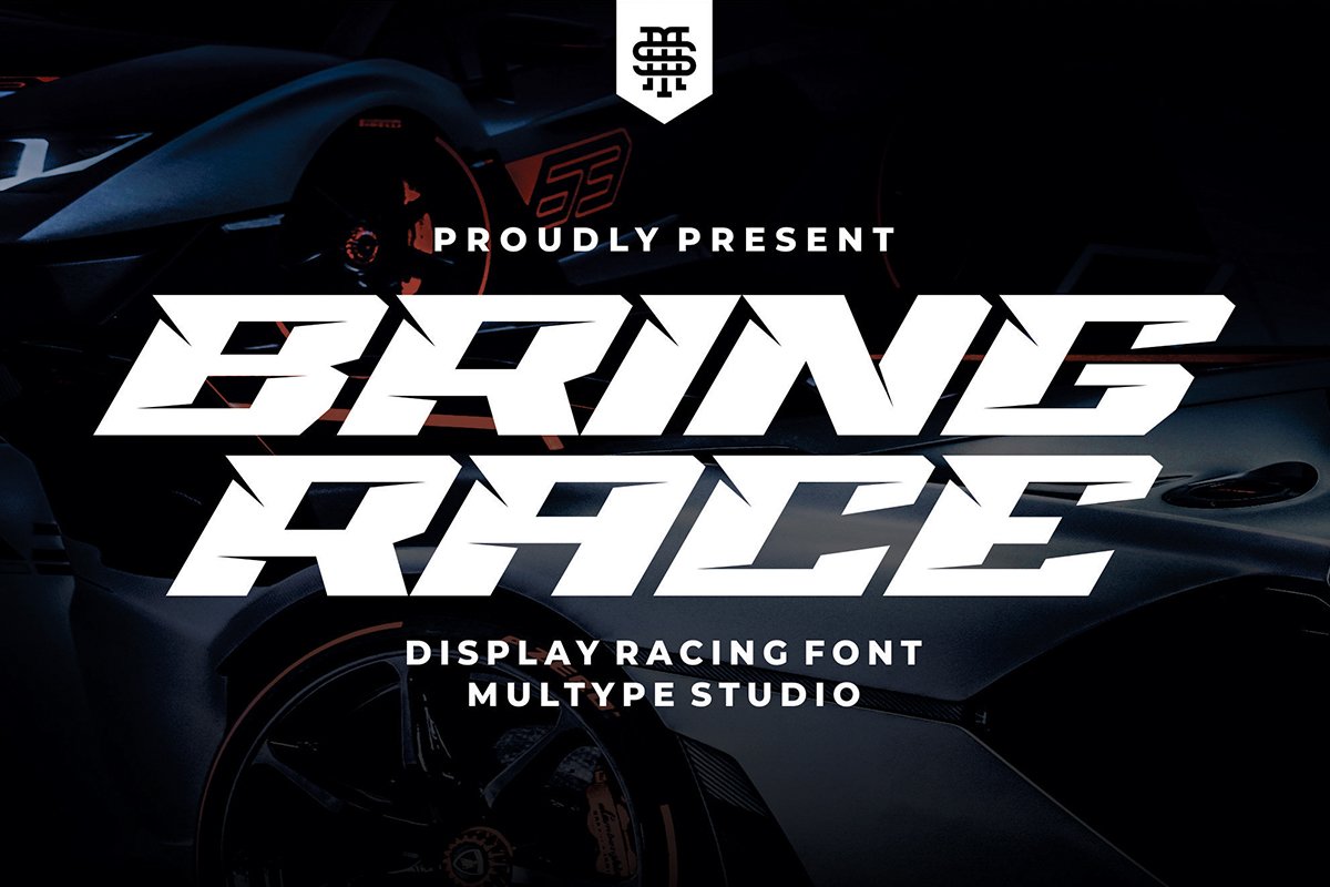 Bring Race Racing Font cover image.