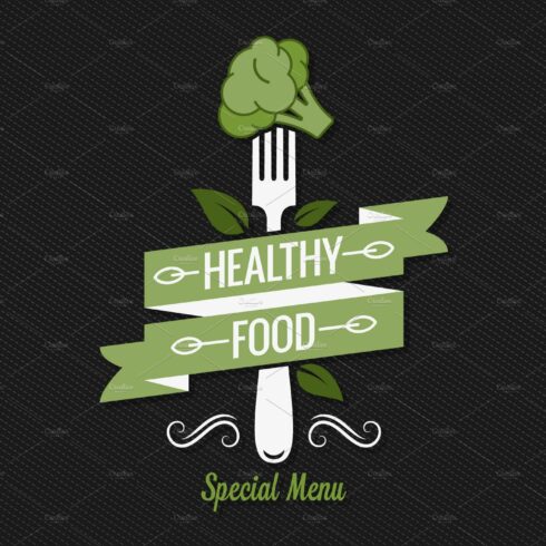 Healthy food menu. cover image.
