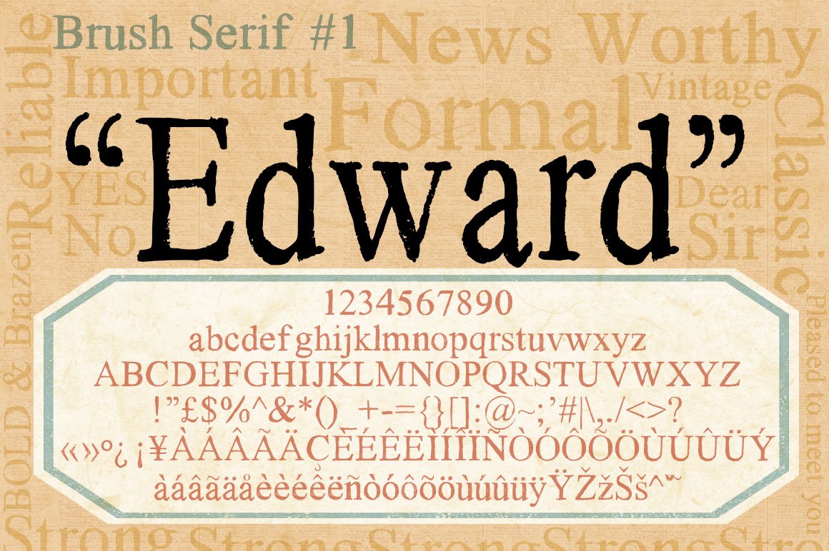 Entire Brush Serif Family preview image.