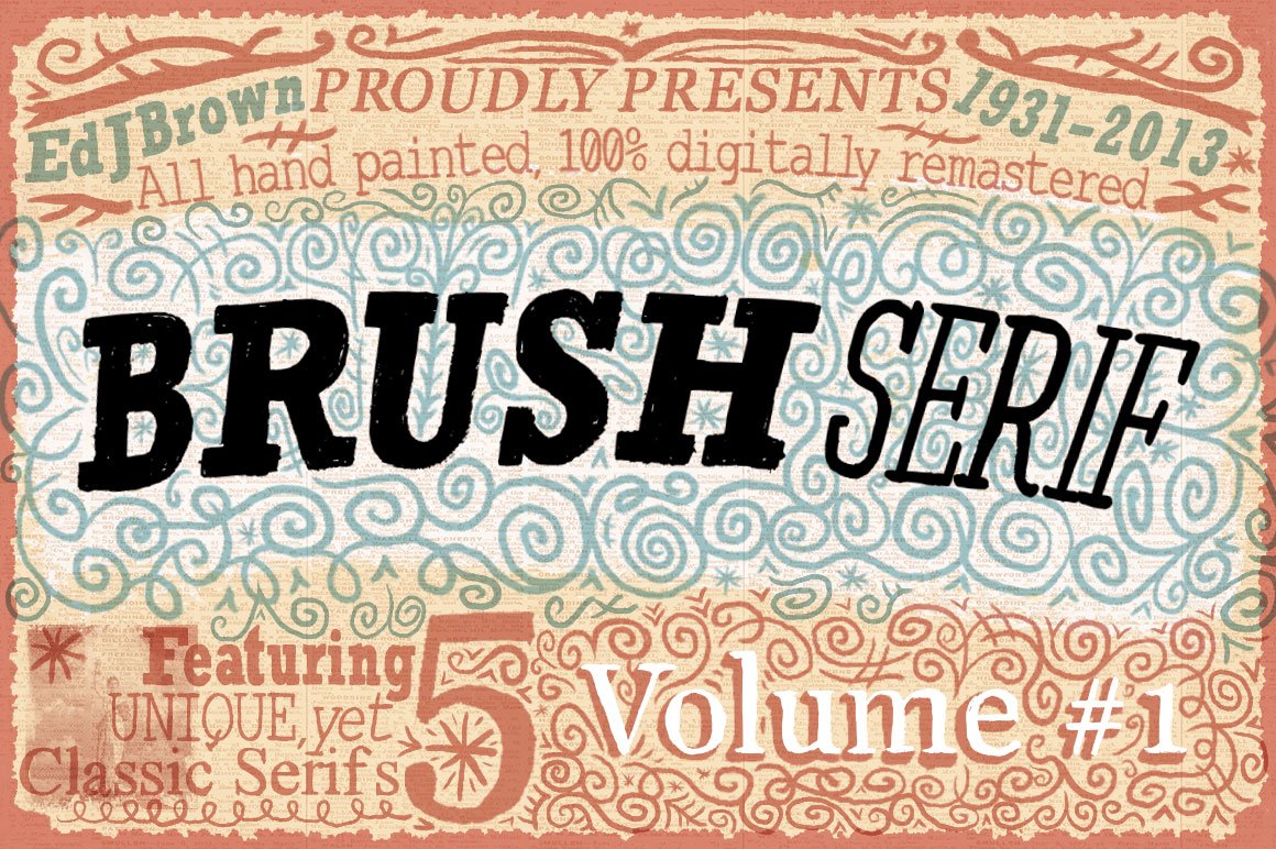 Entire Brush Serif Family cover image.